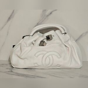 Iconic Brand - White Hobo Handbag With Staining Damage